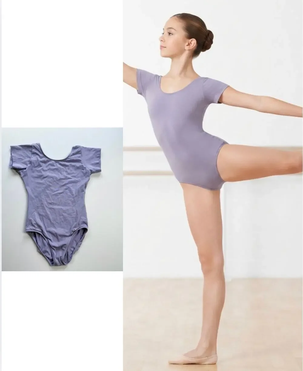 Eurotard Girls Lavender Cotton Leotard Size M Dance Ballet